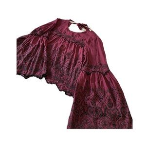 Miss Selfridge Embroidered Top/ Bell sleeve -Top